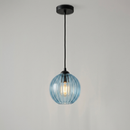 Glass Pendant, Globe Sky Blue