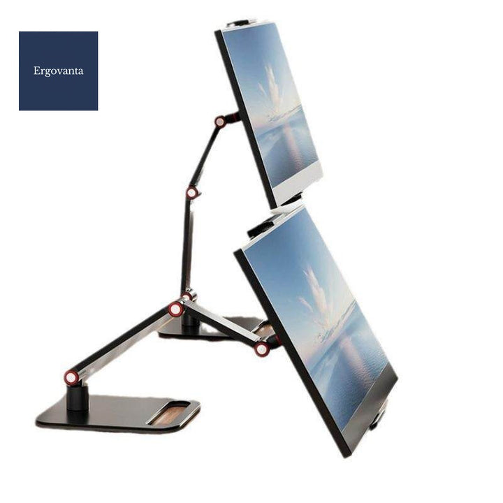 Portable Adjustable Monitor Stand - Compact Telescopic Screen Riser