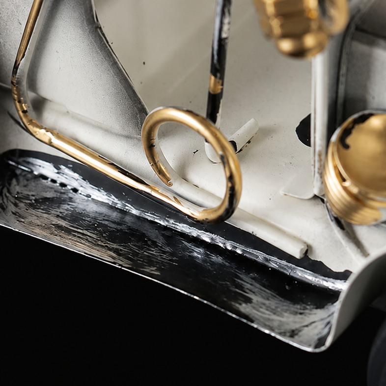 Retro Iron Classic Car Model, detail closeup 2