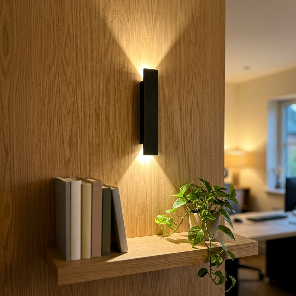 Linear Up-Down Wall Light in a cozy home office