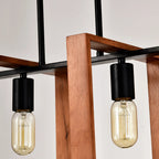 4-Light Rectangular Pendant Chandelier, detail closeup
