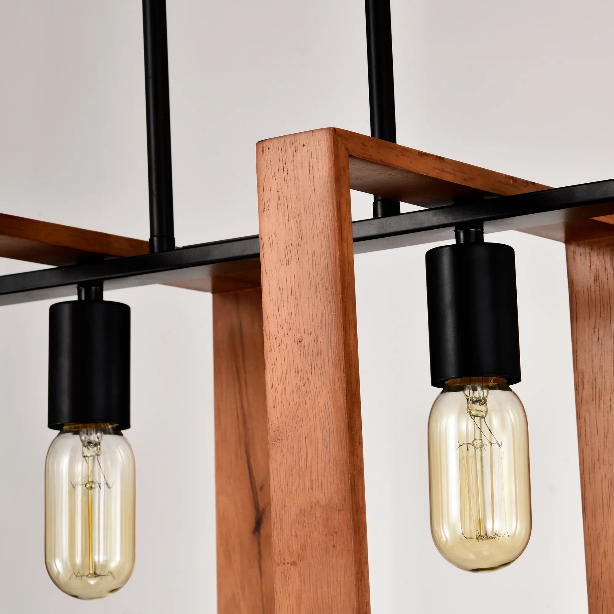 4-Light Rectangular Pendant Chandelier, detail closeup