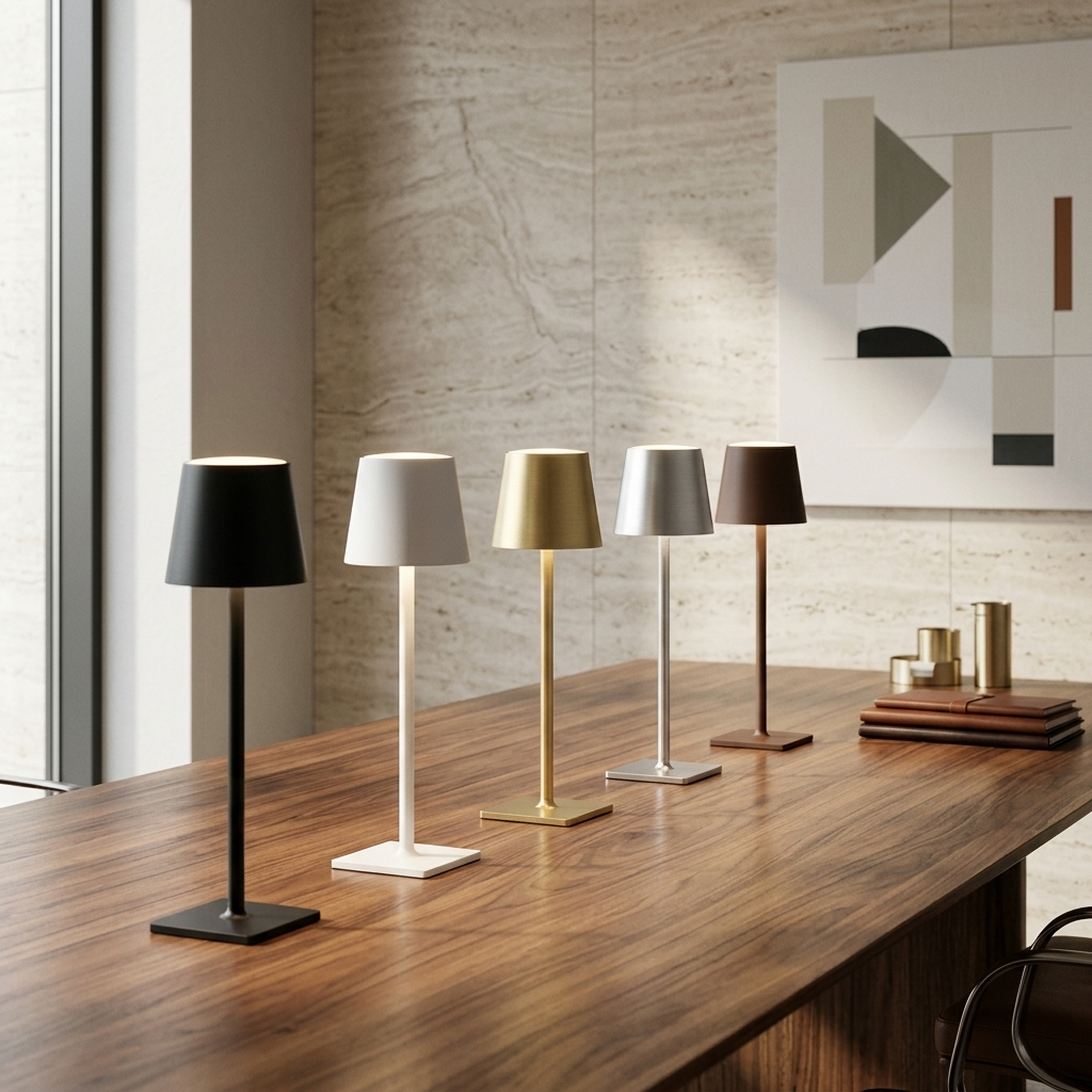 Tall Cordless Touch-Dim Lamp, styled hero shot