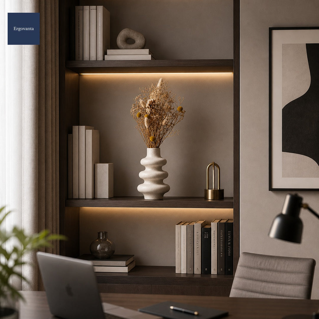 Frosted Ceramic Grain Vase - Modern Office Decor