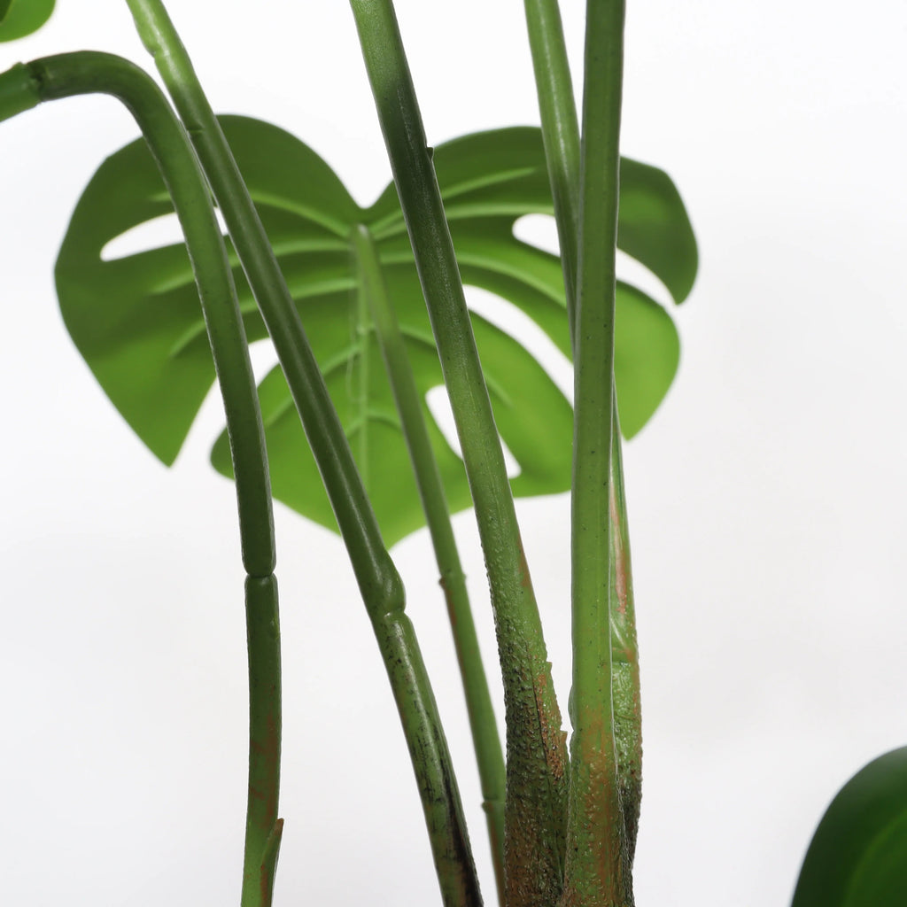 Artificial Monstera Plant Set (2 Piece), detail closeup 5