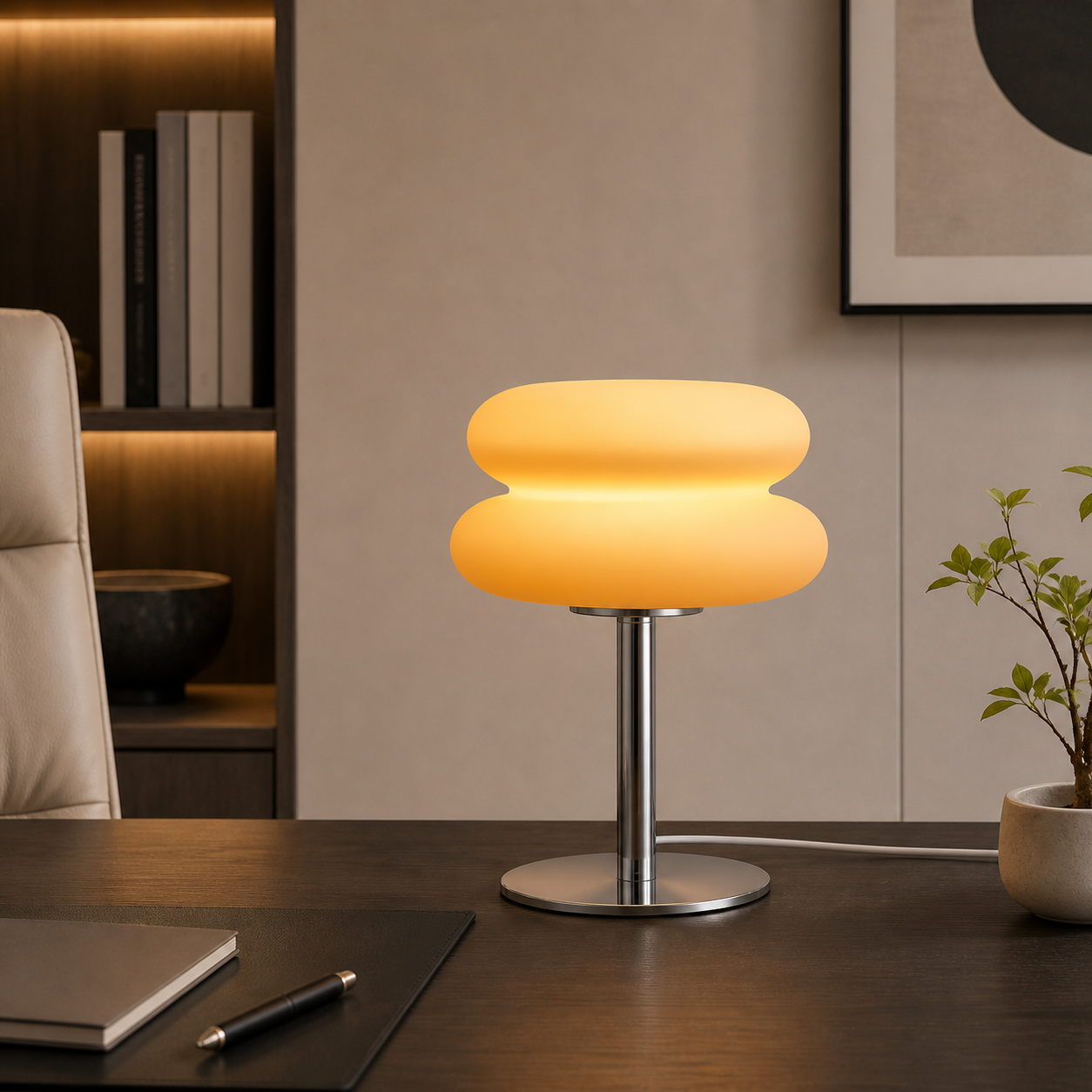 Nordic Bauhaus Table Lamp, Orange