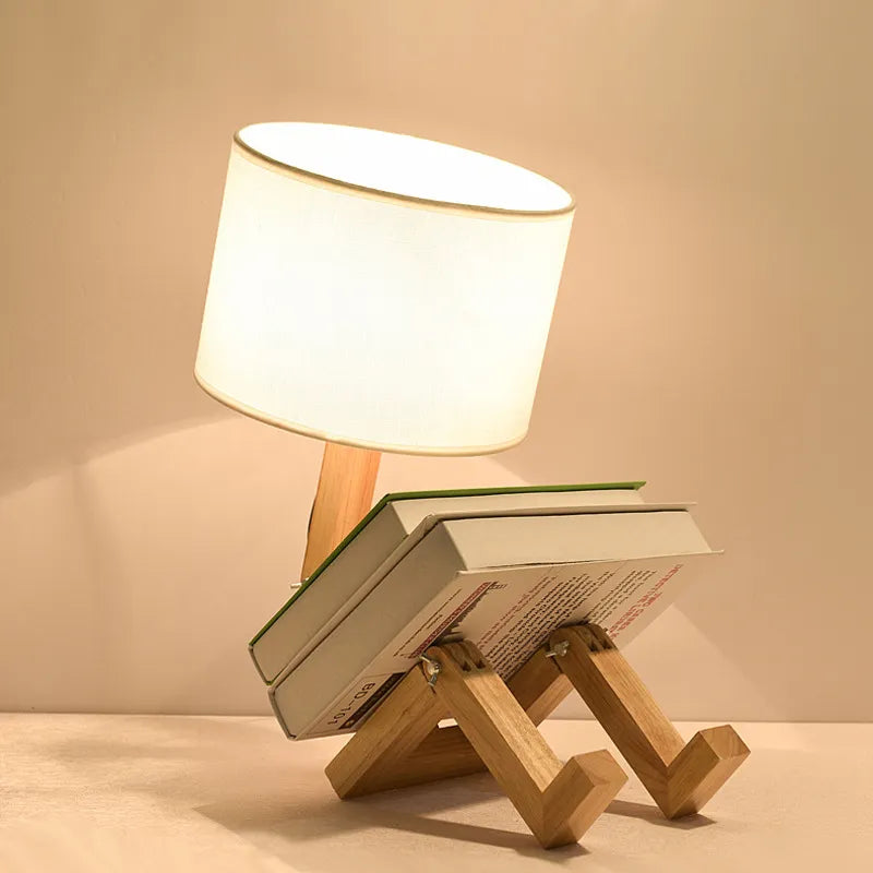 Wood Desk Lamp, styled hero shot 3