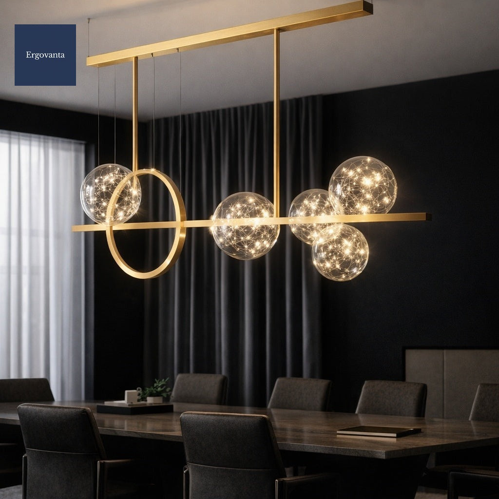 Modern Crystal LED Office Chandelier reception