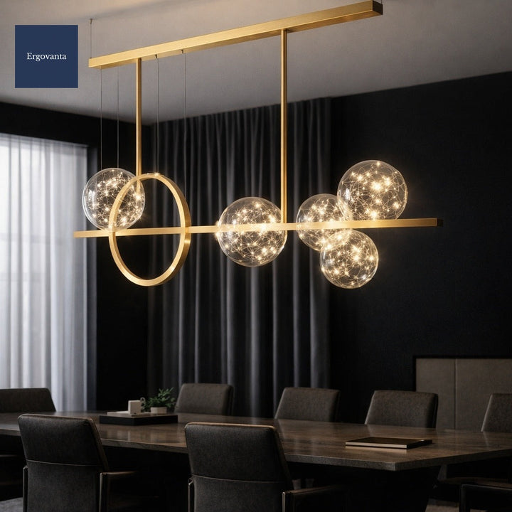 Modern Crystal LED Office Chandelier reception