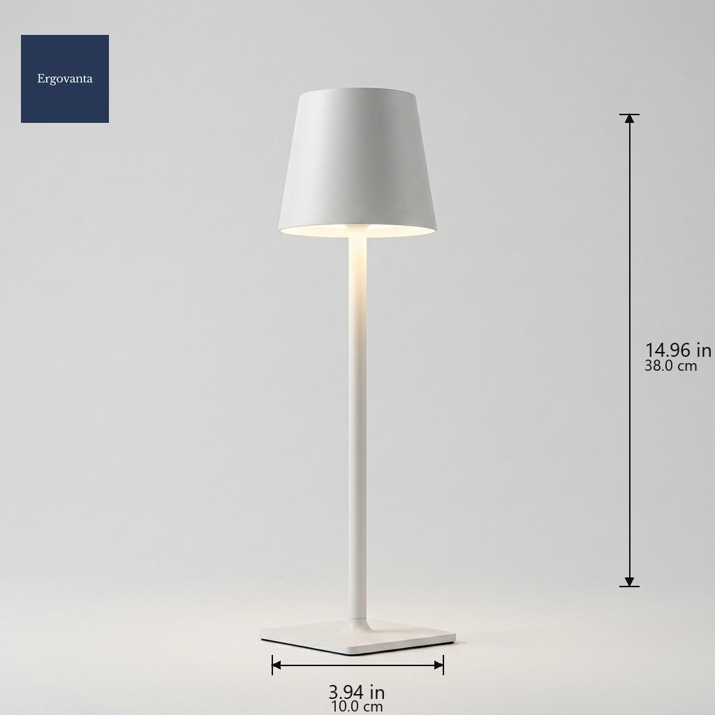 Tall Cordless Touch-Dim Lamp White variant dimensions 3.94 x 14.96 in (10 x 38 cm)