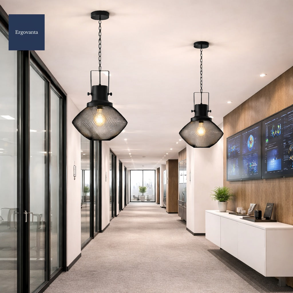 Industrial Steel Mesh Pendant Light scene 8