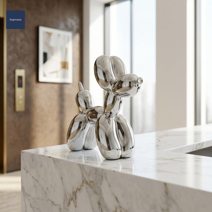 Polished balloon dog Silver variant