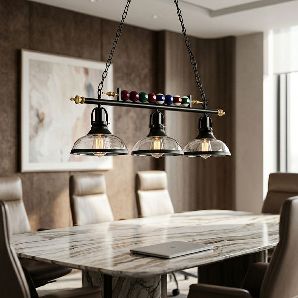 Billiard Bar Pendant Light, styled hero shot