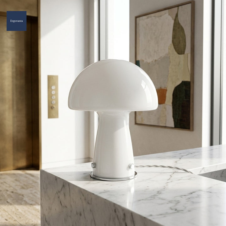 Glass Mushroom lamp White variant
