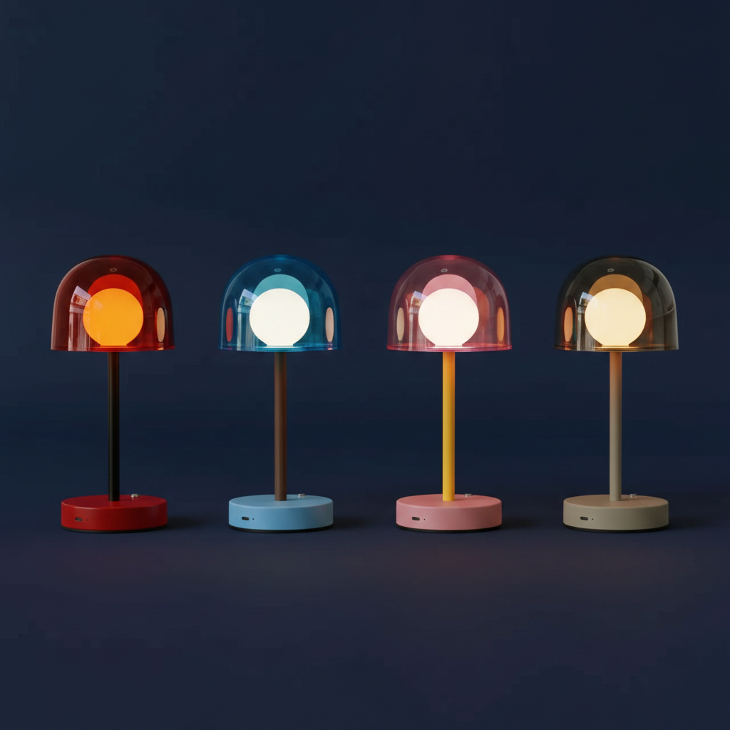 Enoki - Mini Mushroom Table Lamp, all colorways