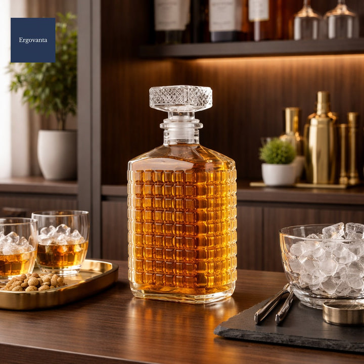 Sealed Glass Wine Dispenser Set - Elegant Decanter &amp; Serving Collection