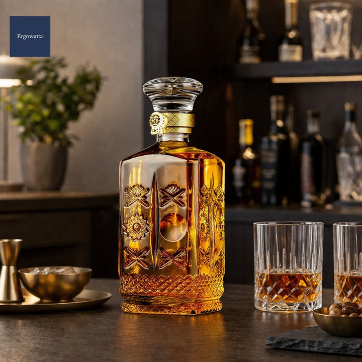 Sealed Glass Wine Dispenser Set - Elegant Decanter &amp; Serving Collection