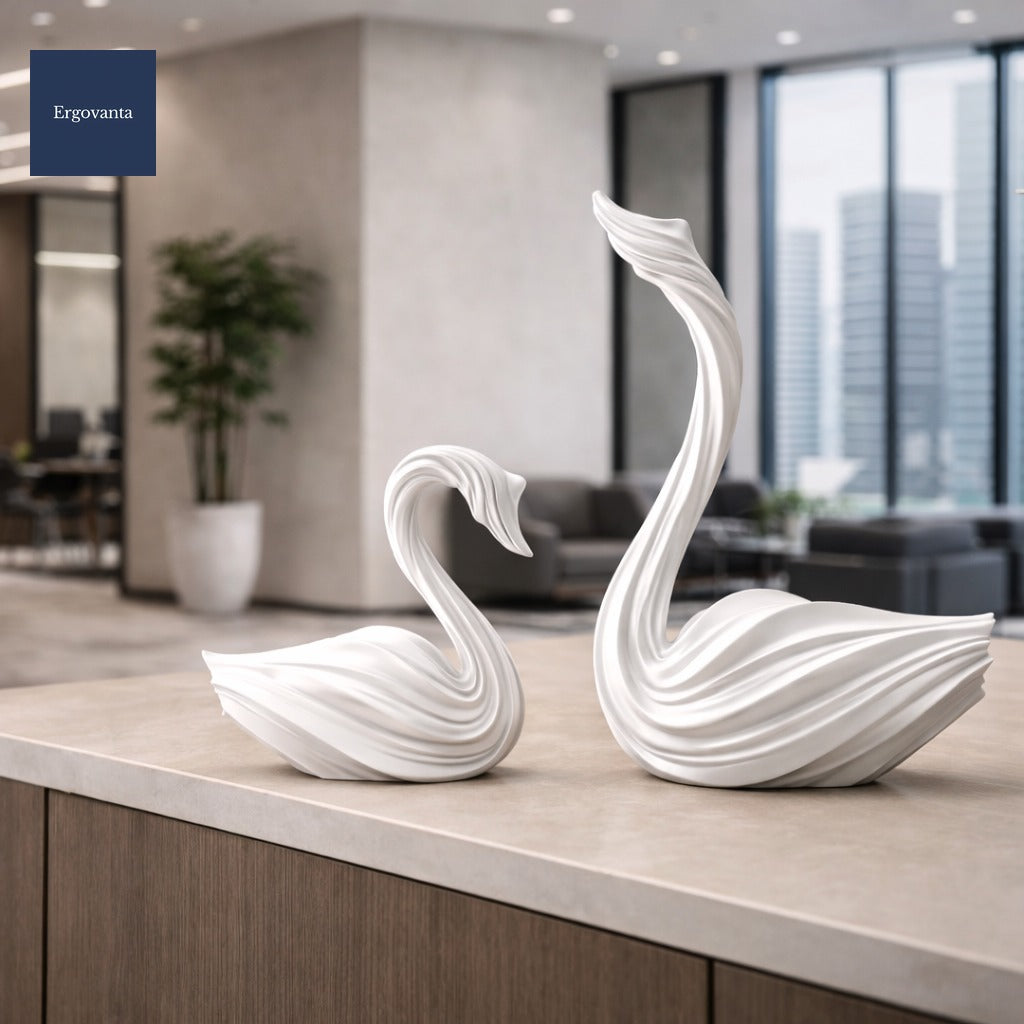 Abstract Art Swan Decorative Piece - Minimalist Style