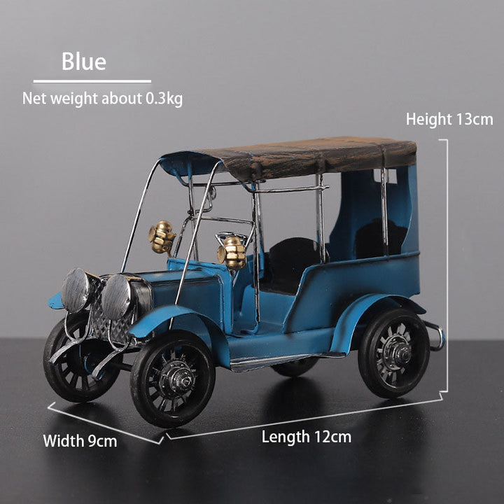 Retro Iron Classic Car Model - Vintage Desktop Decor