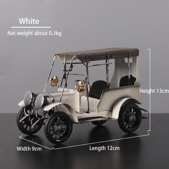 Retro Iron Classic Car Model - Vintage Desktop Decor