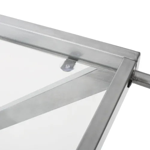 Z-Frame Glass Bar Cart - Modern Serving Trolley