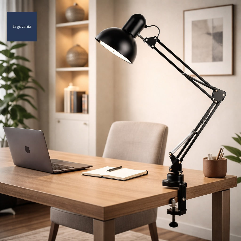 Adjustable LED Desk Lamp with Clip Base - Modern Desk Lamp