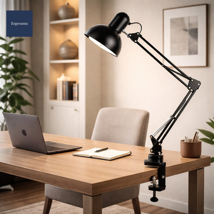 Adjustable LED Desk Lamp with Clip Base - Modern Desk Lamp