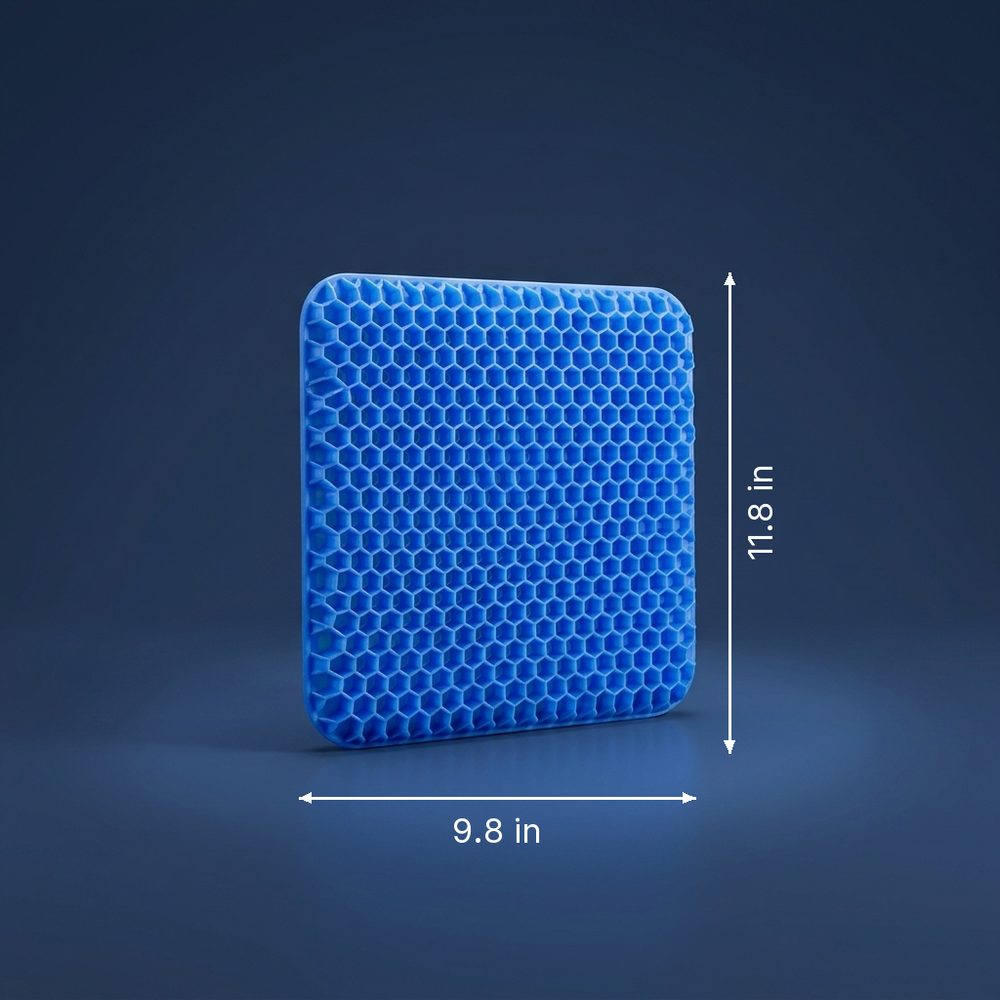 Glacier - Gel Seat Cushion - Cooling Office Seat Cushion dimension drawing
