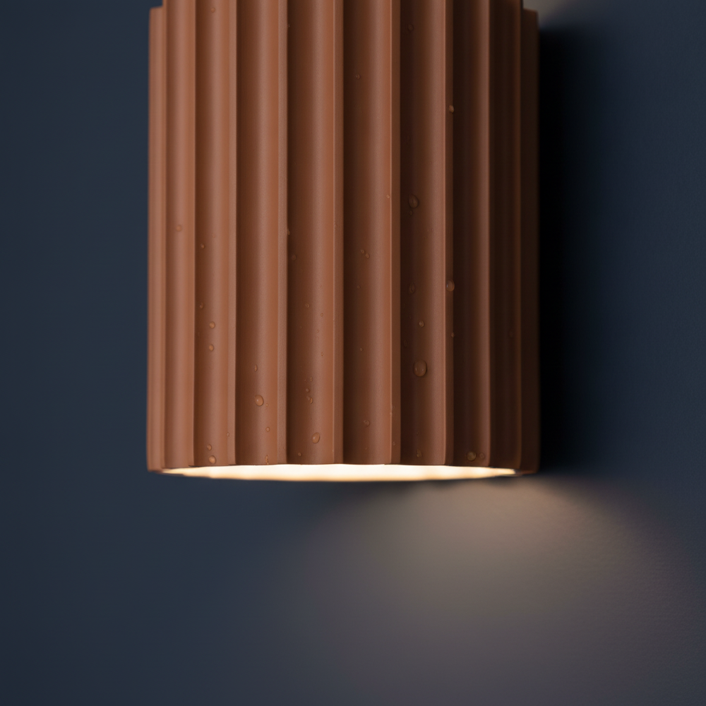 Grotto - Resin Wall Light, white base close up detail