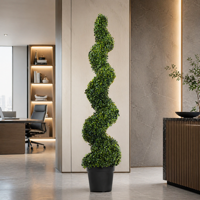 Hedge - Artificial Boxwood Topiary Trees - Indoor/Outdoor Greenery