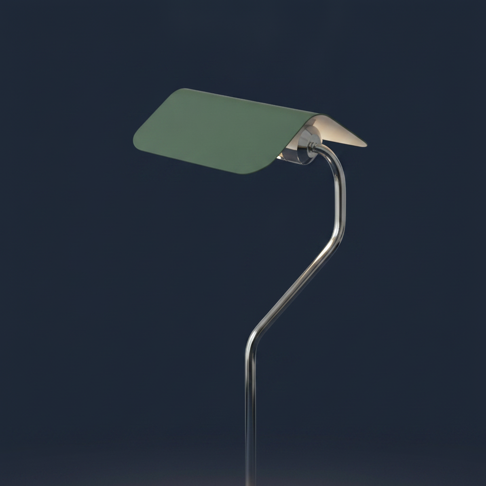 Heron - Clip Desk Lamp, green close up detail