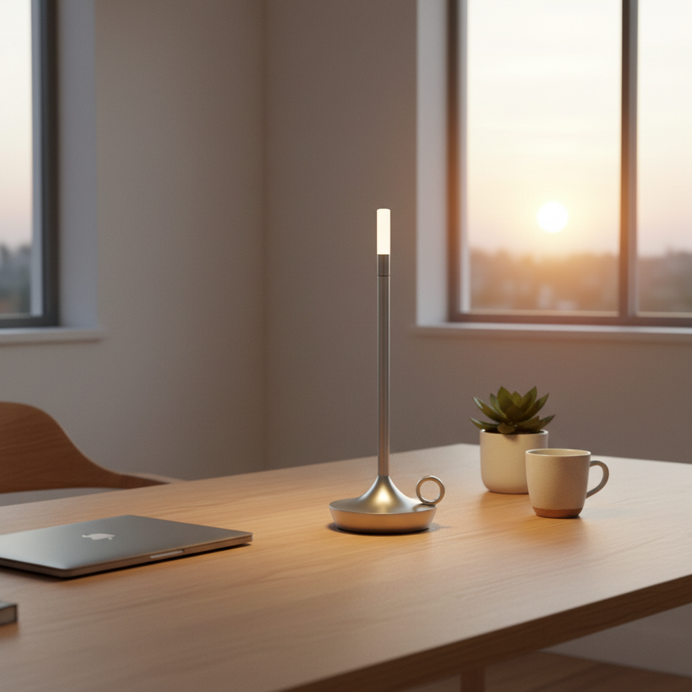Lucerna in Silver, in a workspace