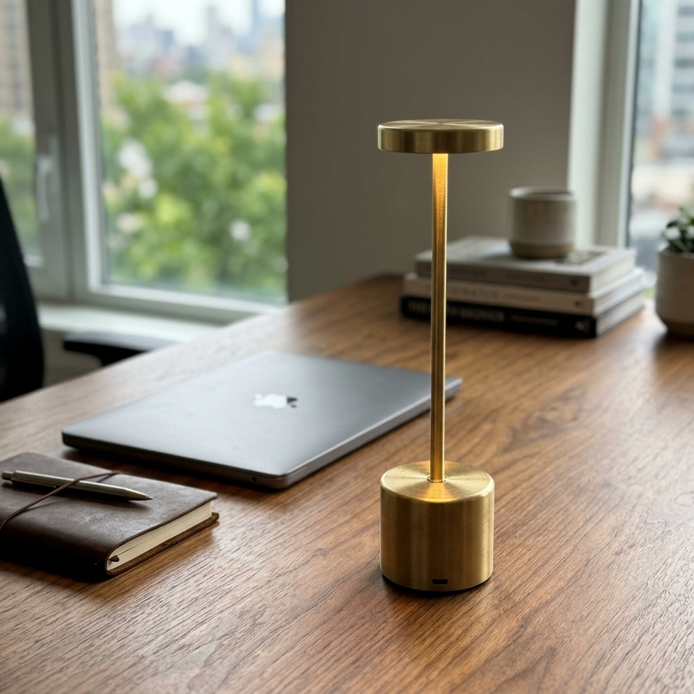 Lumen in Gold, in a workspace