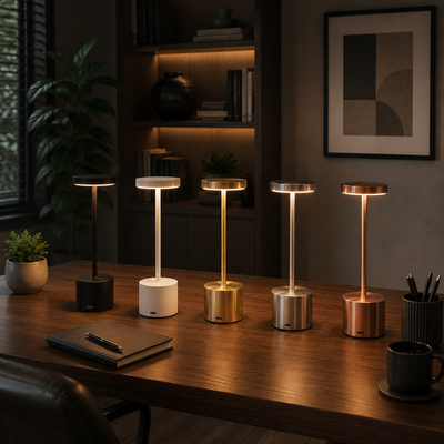 Lumen - Rechargeable LED Table Lamp - Minimalist Cordless Desk Light