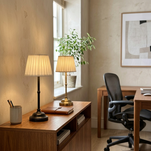Nightcap - Cordless Pleated-Shade Table Lamp - Rechargeable