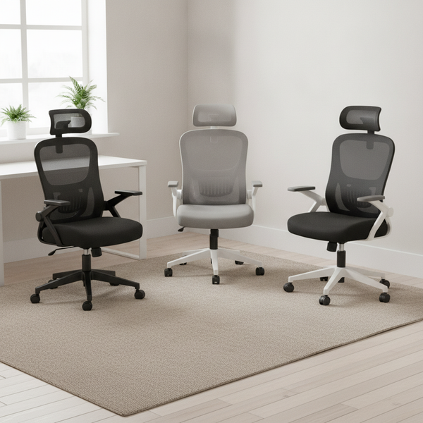 Nimbus - Ergonomic Mesh Chair, all colorways in a workspace