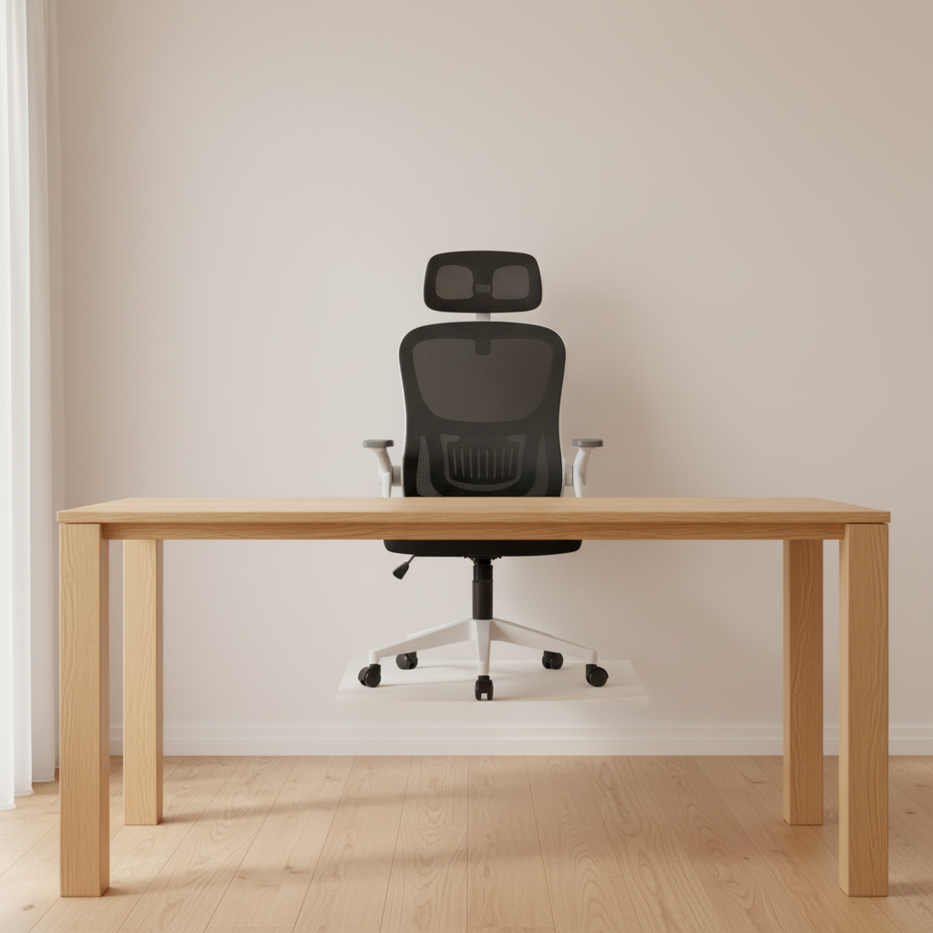 Nimbus - Ergonomic Mesh Chair, white & black in a workspace