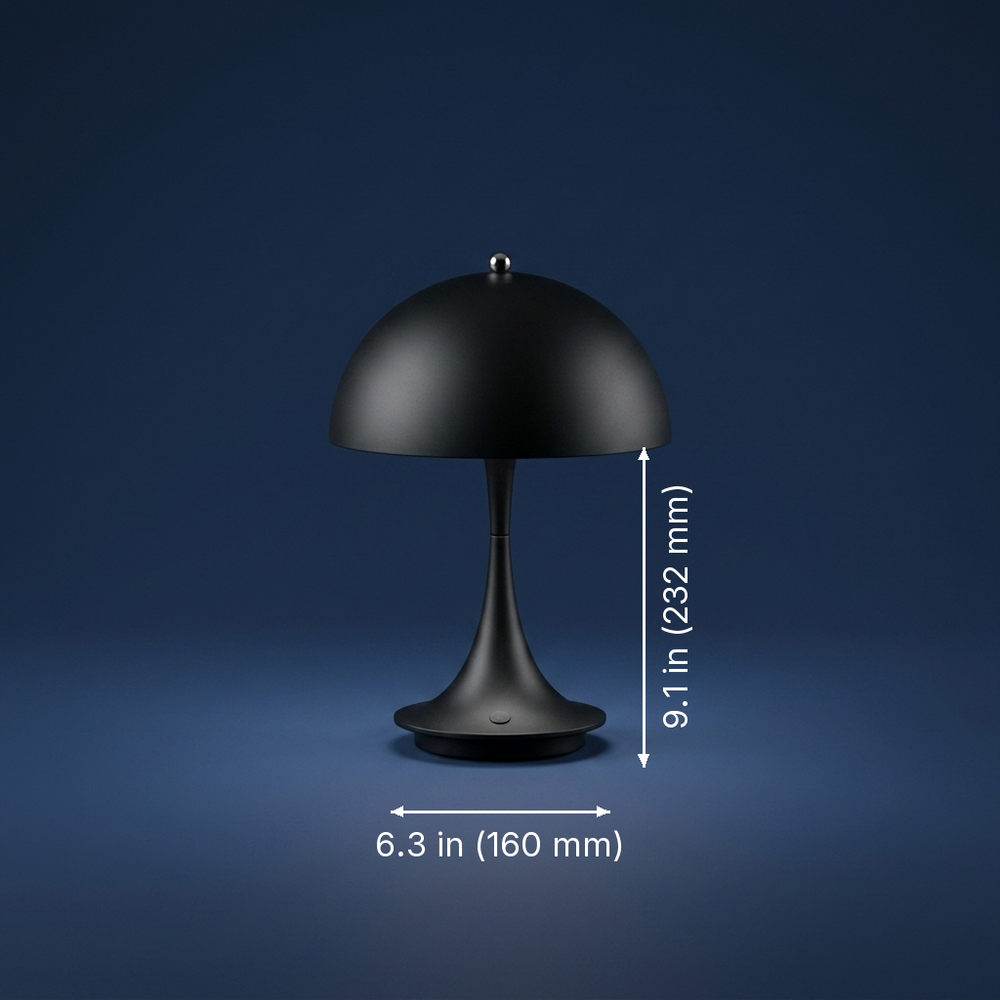 Nord - Scandinavian Touch-Dim Desk Lamp - Cordless Philips LED Office Light dimension drawing