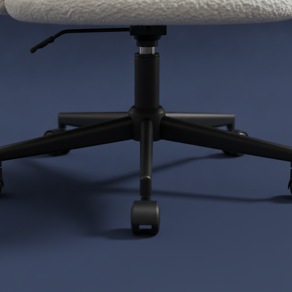 Nube - Boucle Task Chair, cream base close up detail