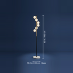 Scandinavian Glass-Orb Floor Lamp dimensions