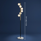 Scandinavian Glass-Orb Floor Lamp dimensions