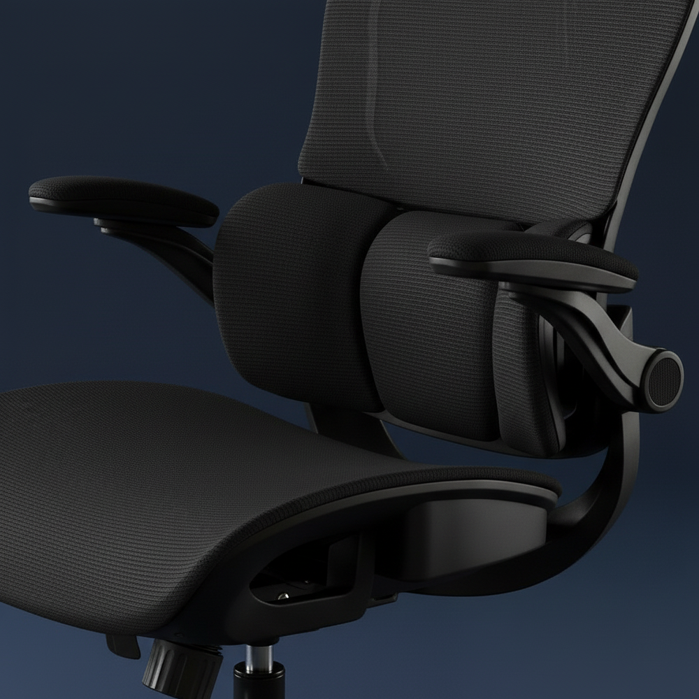 Papilio - Ergonomic Chair, black close up detail