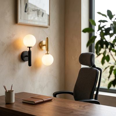 Pearl - Copper-Tone LED Wall Lamp - Three Light Modes