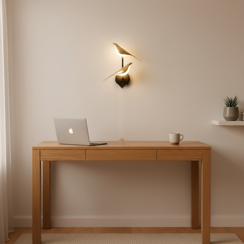 Pica in Double Head, in a workspace