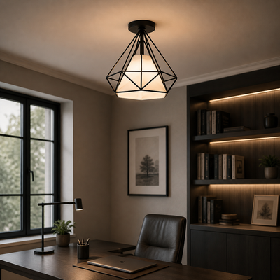 Plumb - Minimal Black Pendant Ceiling Light - Modern Adjustable Hanging Fixture