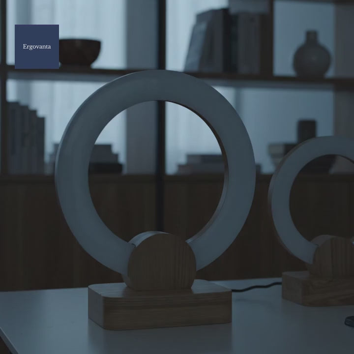 Executive Halo - Nordic Wooden LED Desk Lamp