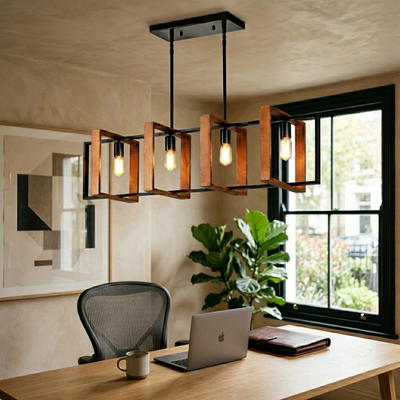 Quartet - 4-Light Rectangular Pendant Chandelier - Statement Lighting