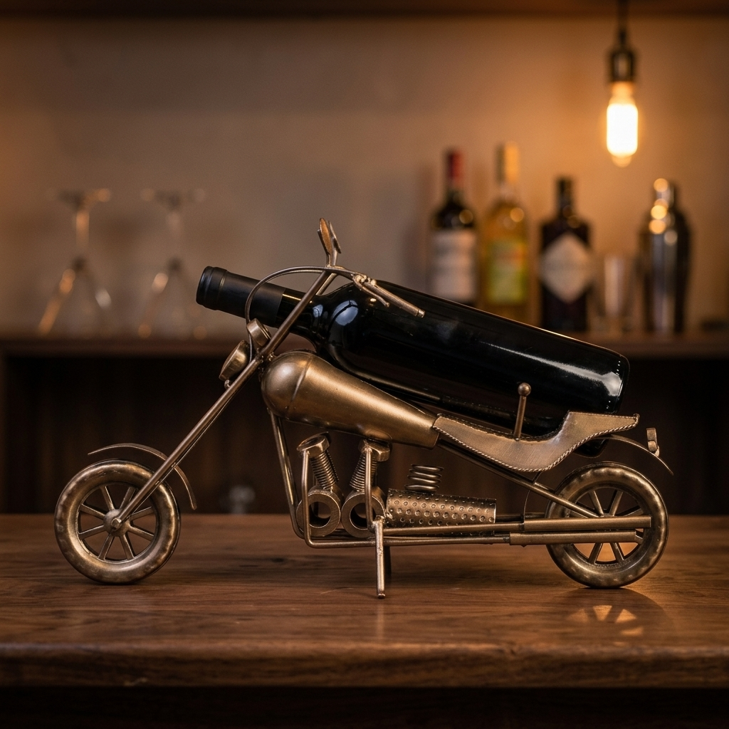 Rider bronze wine holder