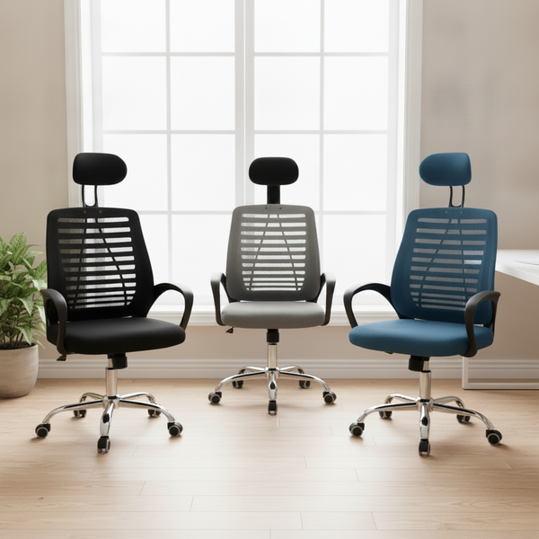 Scala - Mesh Task Chair, all colorways in a workspace
