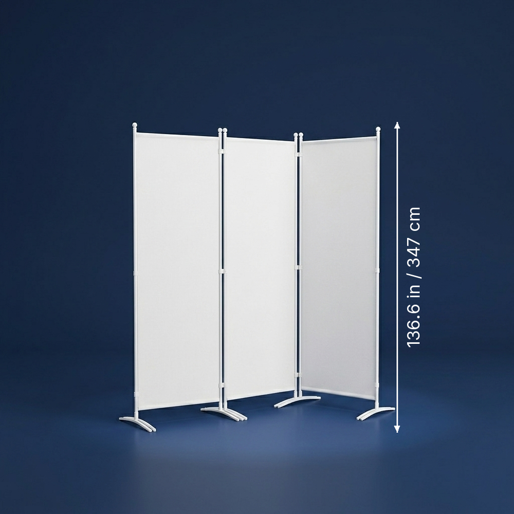 Screen - Foldable Iron Partition - Push-Pull Room Divider dimension drawing